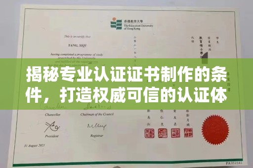 玉树揭秘专业认证证书制作的条件，打造权威可信的认证体系